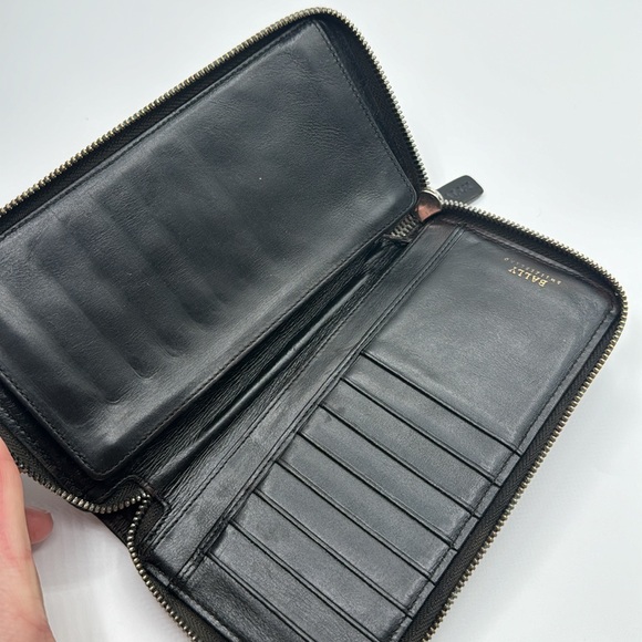 BALLY Baliro Leather Zip Around Wallet Color Multi - Picture 6 of 16